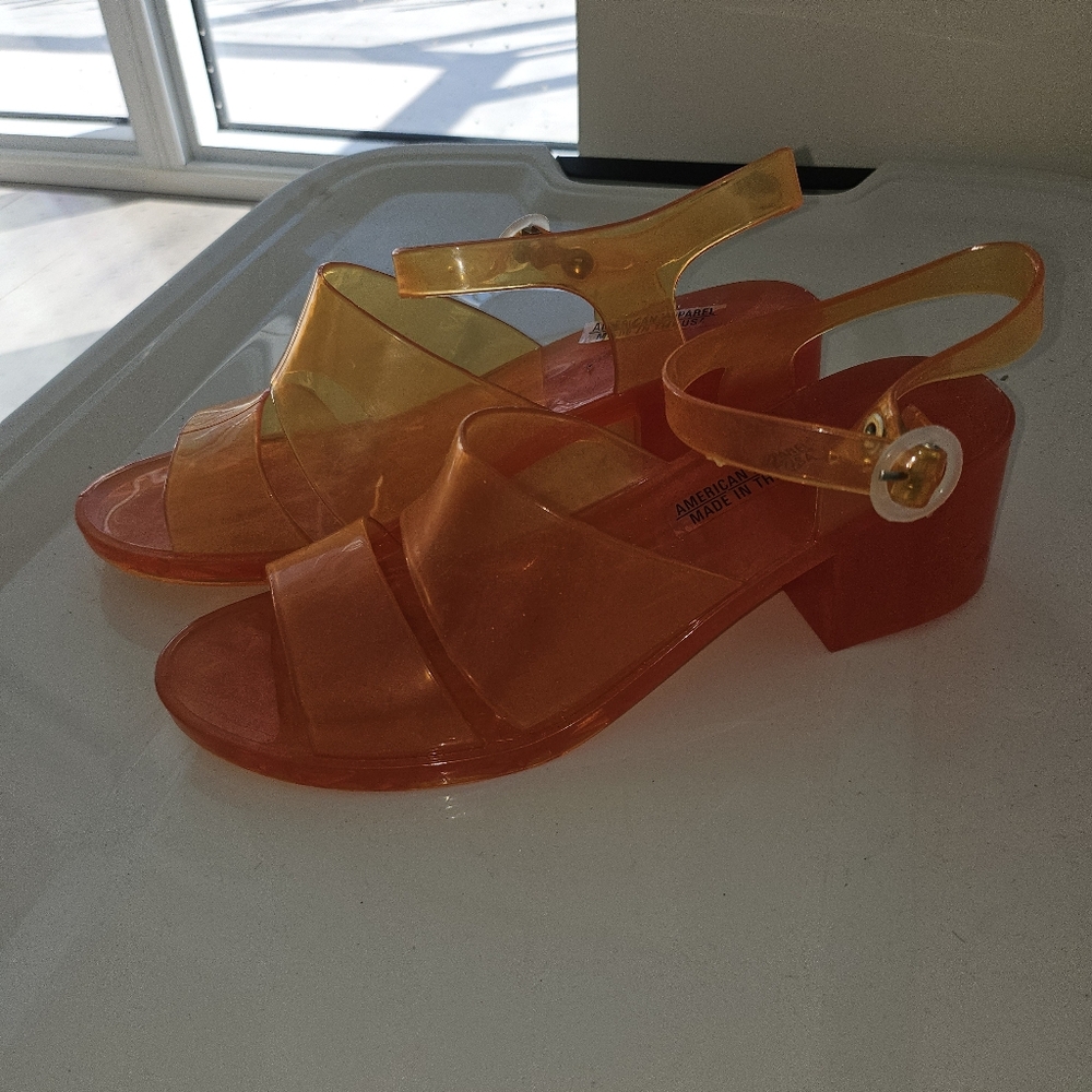 American Apparel Orange Jelly Women's Sandals